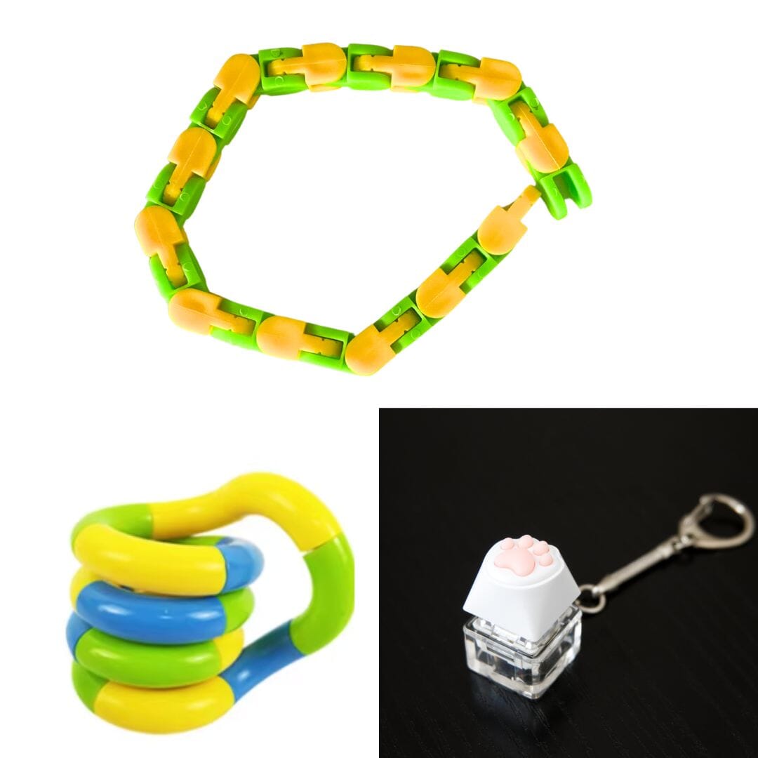 3 Fidget Toys Bundle (choose your colors) The Autistic Innovator Green & Yellow Yellow green blue 