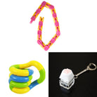 3 Fidget Toys Bundle (choose your colors) The Autistic Innovator Pink & Orange Yellow green blue 