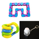 3 Fidget Toys Bundle (choose your colors) The Autistic Innovator Blue & Pink Yellow green blue 