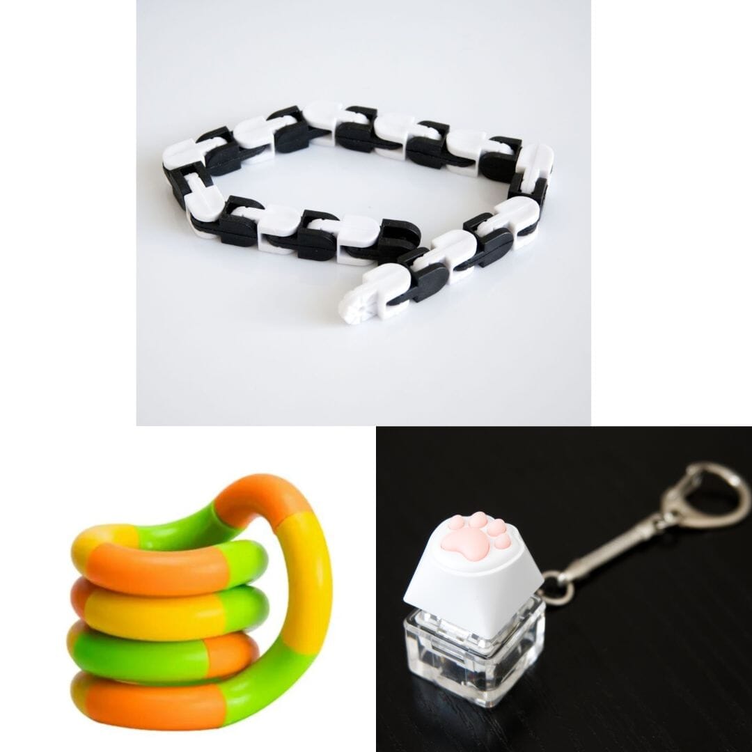 3 Fidget Toys Bundle (choose your colors) The Autistic Innovator Black & White Green yellow orange 