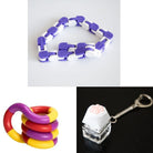 3 Fidget Toys Bundle (choose your colors) The Autistic Innovator Purple & White Purple red yellow 