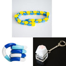 3 Fidget Toys Bundle (choose your colors) The Autistic Innovator Blue & Yellow Blue white deep blue 