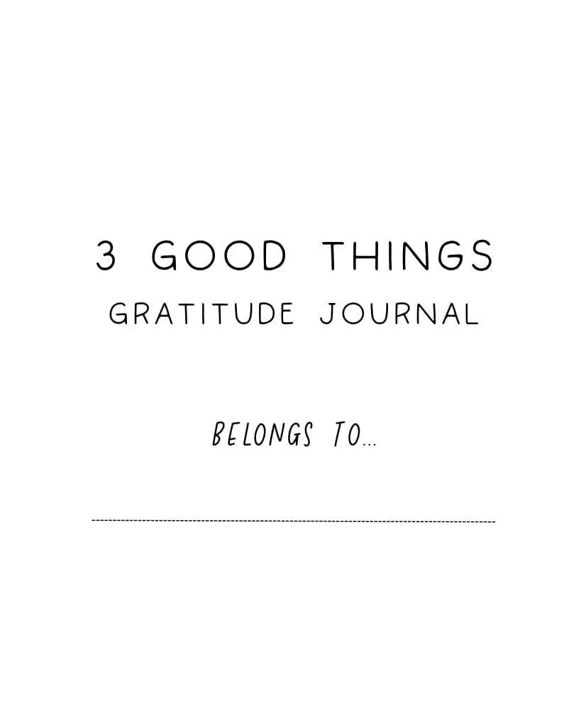 3 Good Things Gratitude Journal (Printable) 