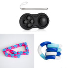 3 Fidgets Bundle (choose your colors) All Black Blue white deep blue Blue & Pink