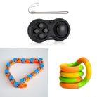 3 Fidgets Bundle (choose your colors) All Black Green yellow orange Blue & Orange