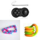 3 Fidgets Bundle (choose your colors) All Black Green yellow orange Blue & Pink