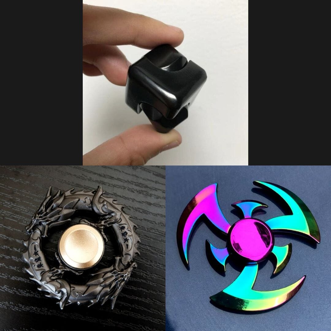 3 Beloved Fidget Spinners Bundle Black Shuriken 