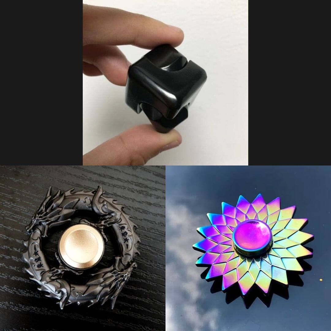 3 Beloved Fidget Spinners Bundle Black Sun 