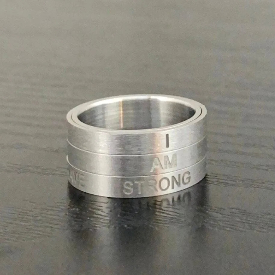 Affirmation Spinner Ring + Self-Acceptance Journal & Chewelry 