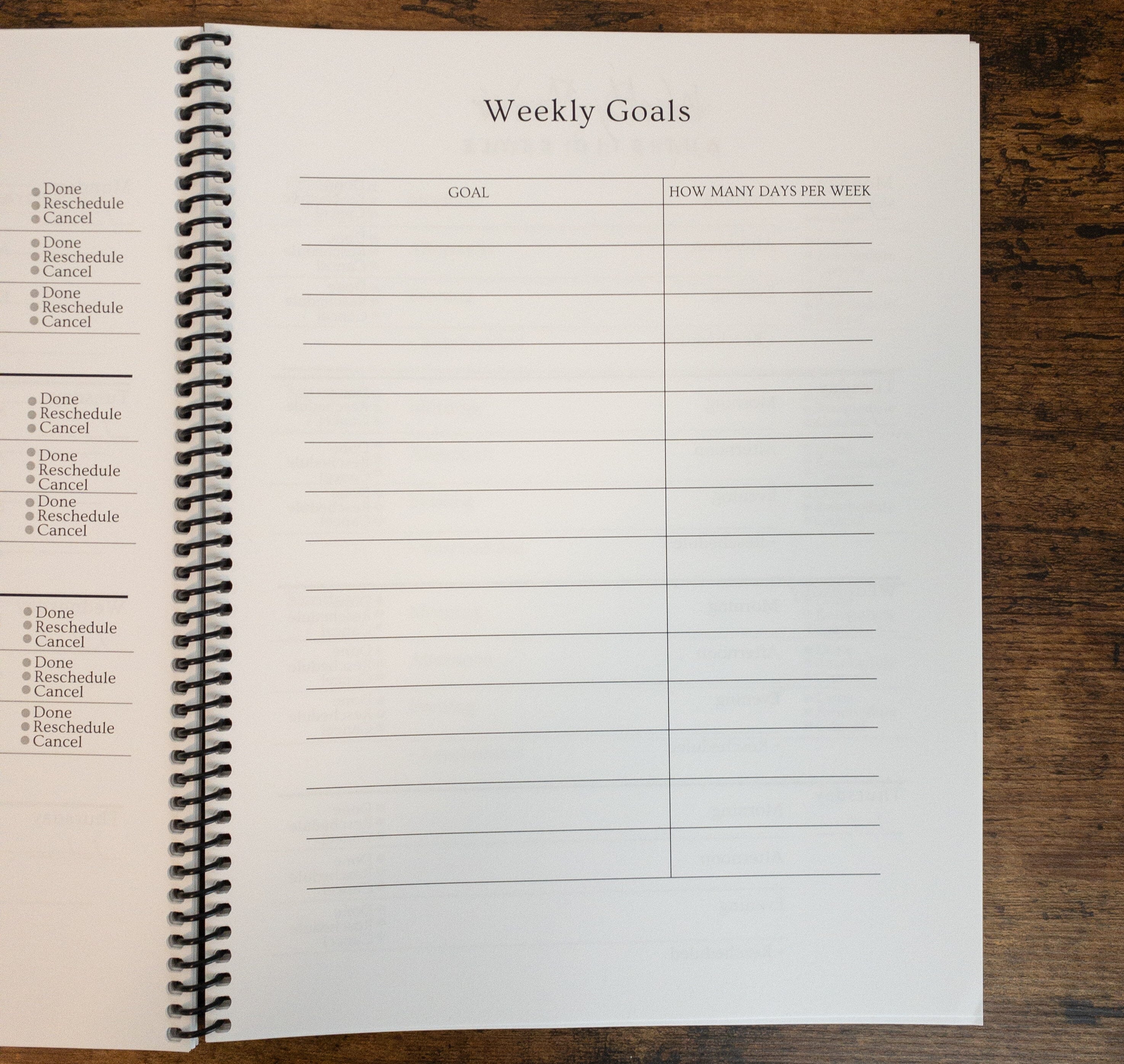 Weekly Schedule Planner (Notebook) The Autistic Innovator 