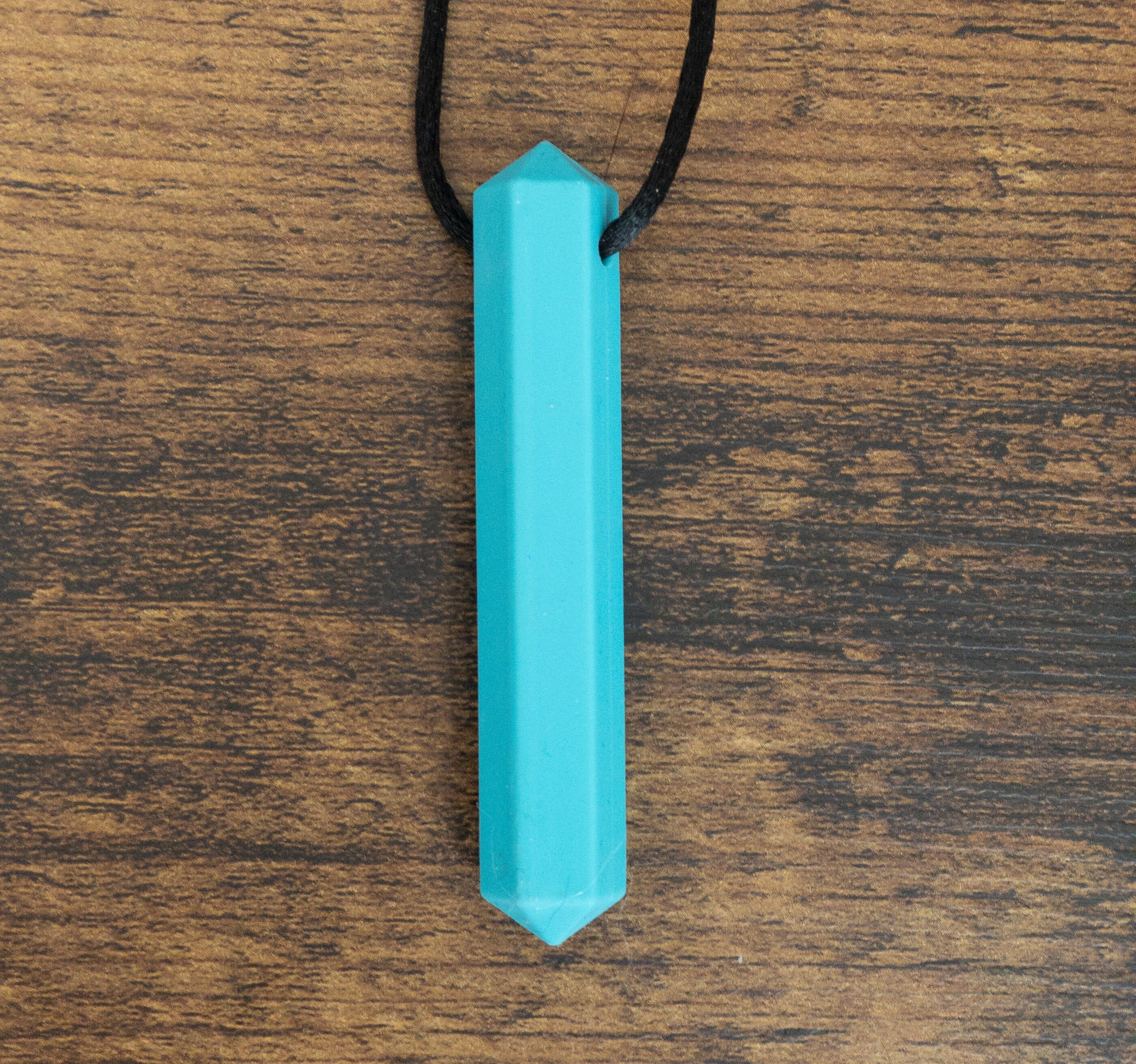 Prism Pendant Chew Necklace The Autistic Innovator Turquoise 