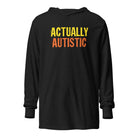 Actually Autistic Unisex Hooded long-sleeve tee Charcoal-Black Triblend XS 