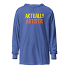 Actually Autistic Unisex Hooded long-sleeve tee Heather True Royal XS 