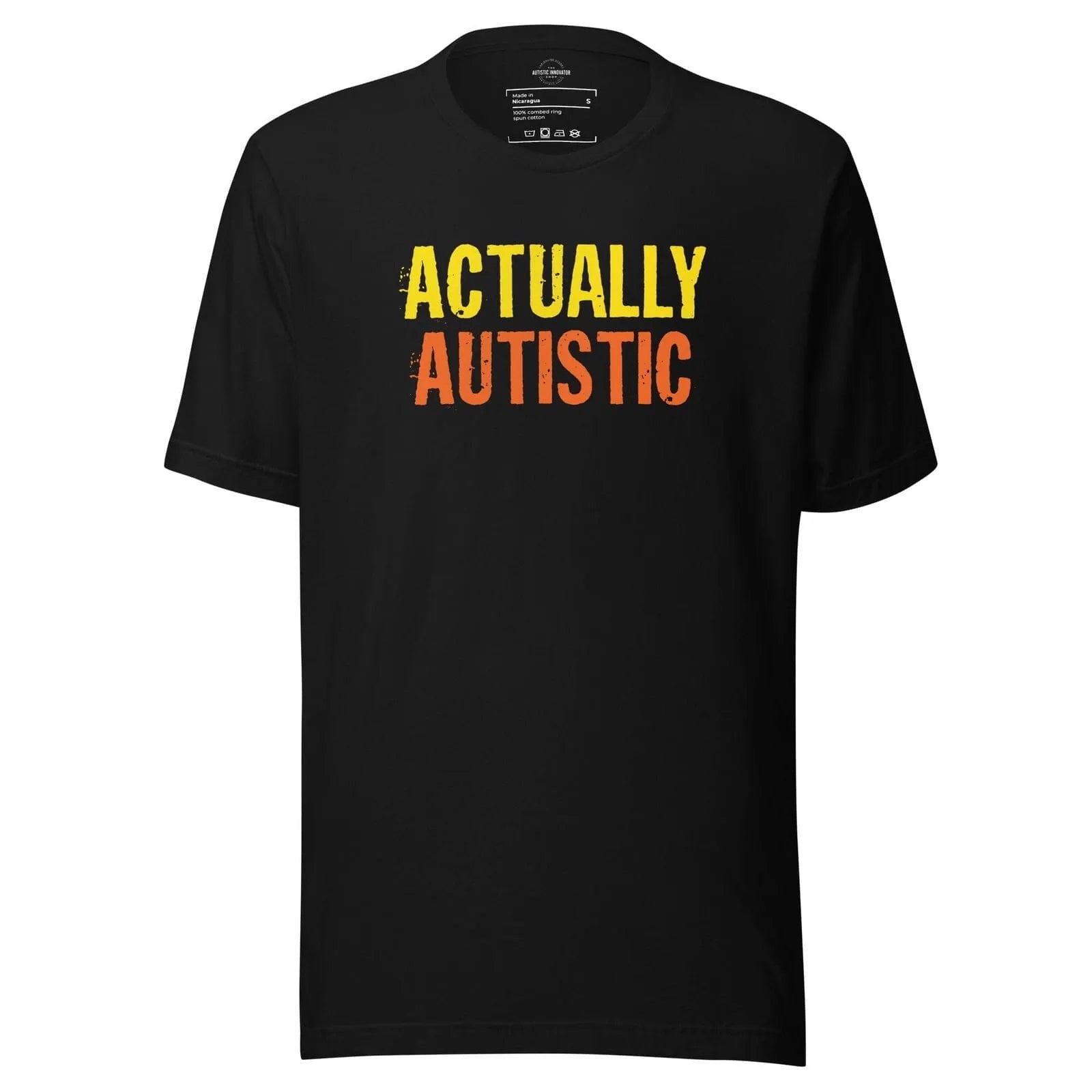 Actually Autistic Unisex t-shirt Black S 