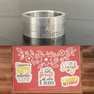 Personal Affirmation Fidget Ring + Affirmation Stickers Bundle 