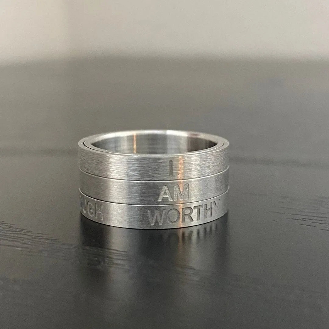 Affirmation Fidget Ring + Affirmation Stickers Bundle 