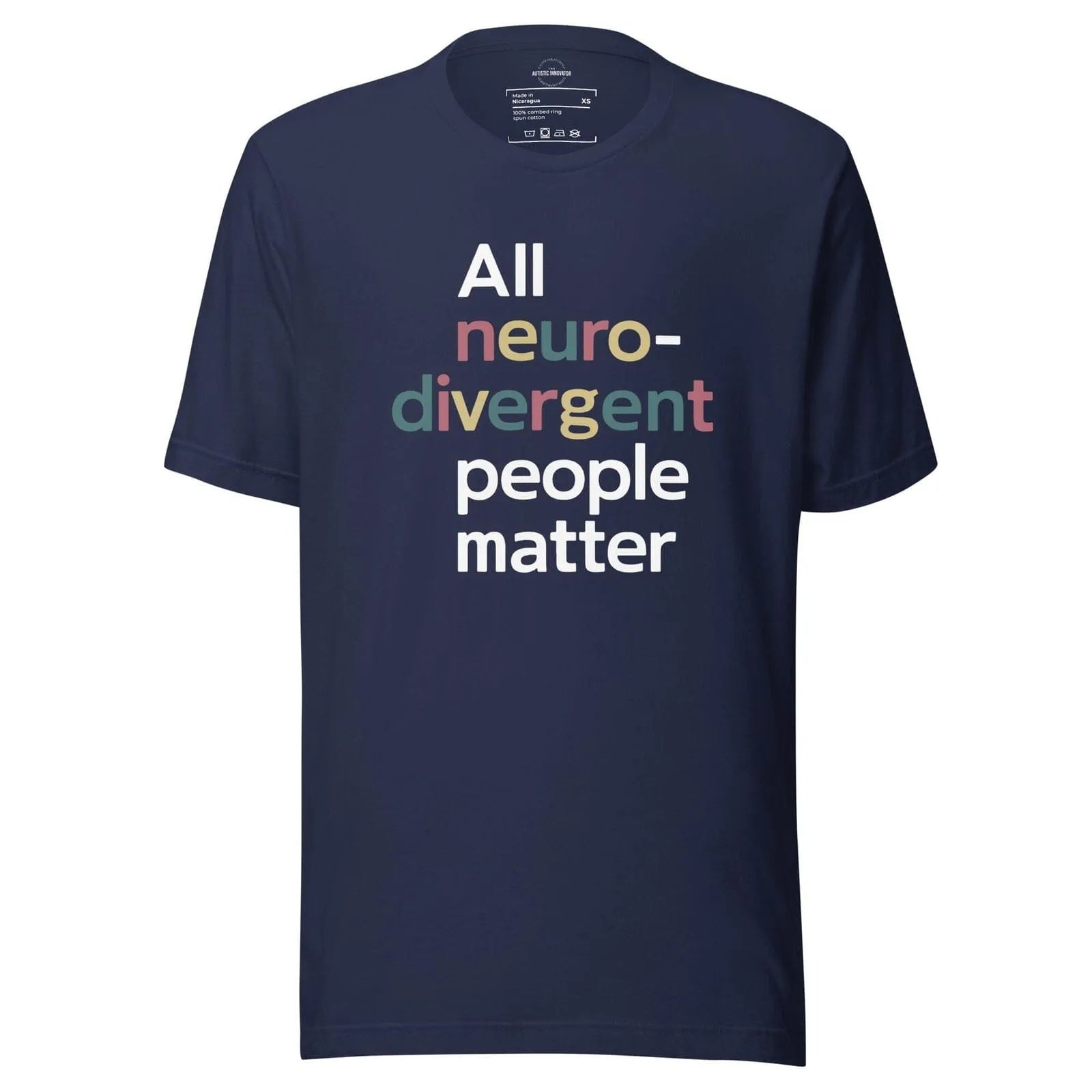 All Neurodivergent People Matter Unisex t-shirt Navy XS 