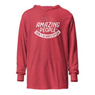 Amazing People Don't Always Speak Unisex Hooded long-sleeve tee Heather Red XS 