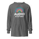 AuDHD Acceptance Hooded long-sleeve tee Grey Triblend XS 