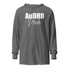 AuDHD Pride Hooded long-sleeve tee Grey Triblend XS 