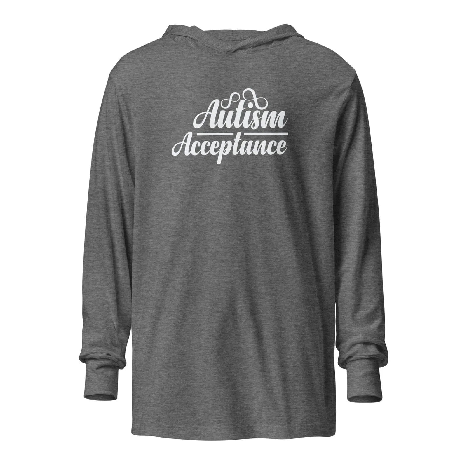 Autism Acceptance Unisex Hooded long-sleeve tee Grey Triblend XS 