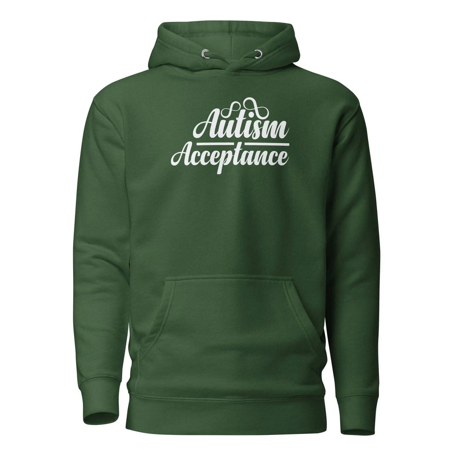 Autism Acceptance Unisex Hoodie Forest Green S 
