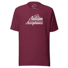 Autism Acceptance Unisex t-shirt Maroon S 