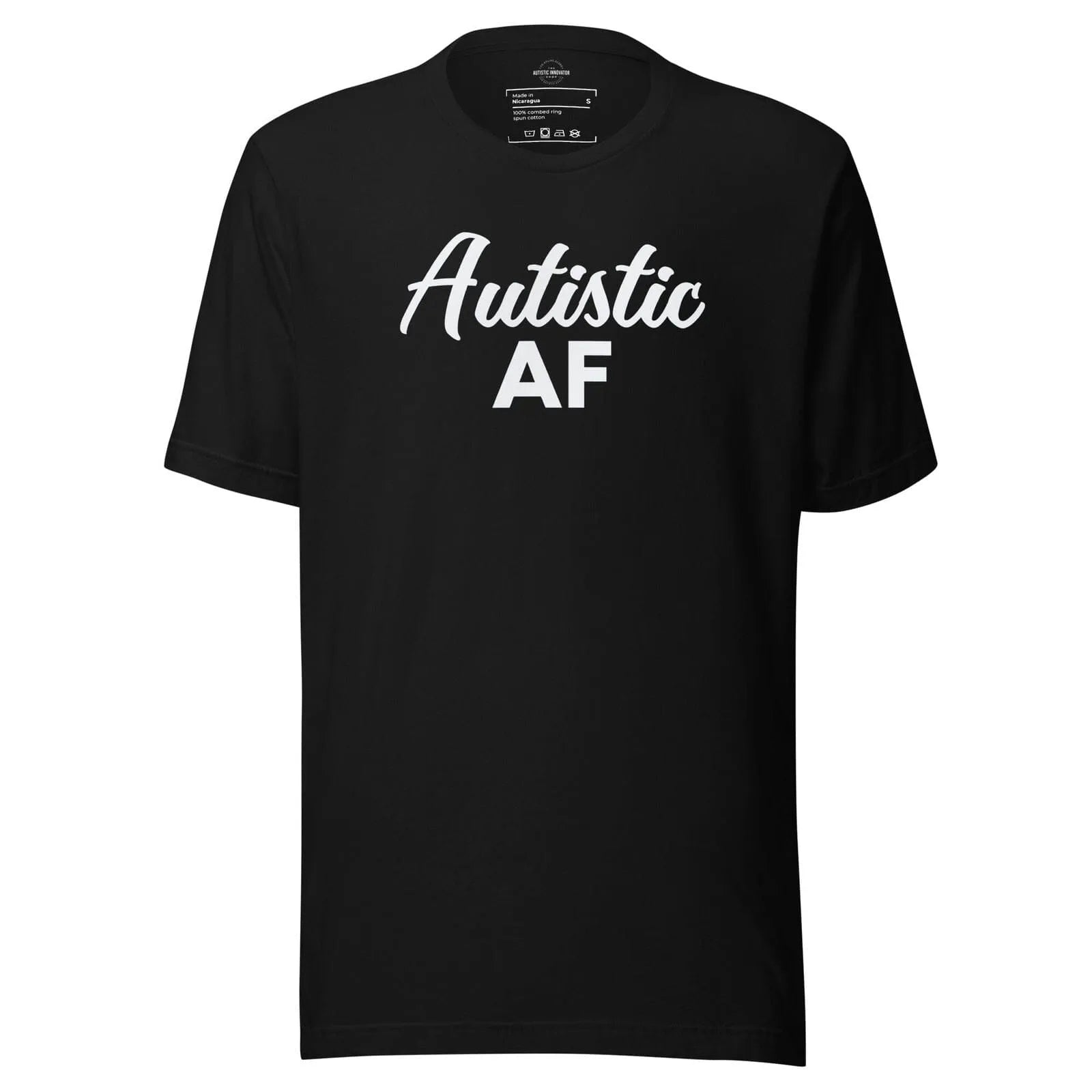 Autistic AF Unisex t-shirt Black S 
