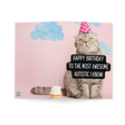 Autistic Cat Happy Birthday Card 