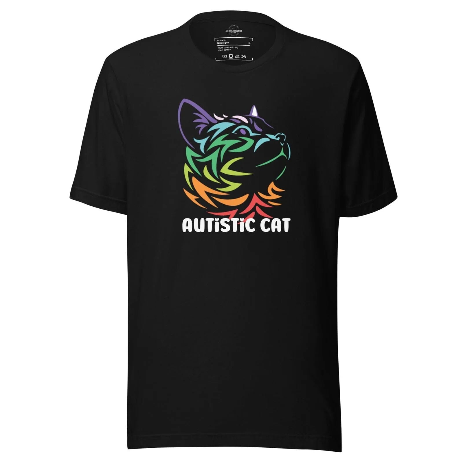 Autistic Cat Unisex t-shirt Black S 