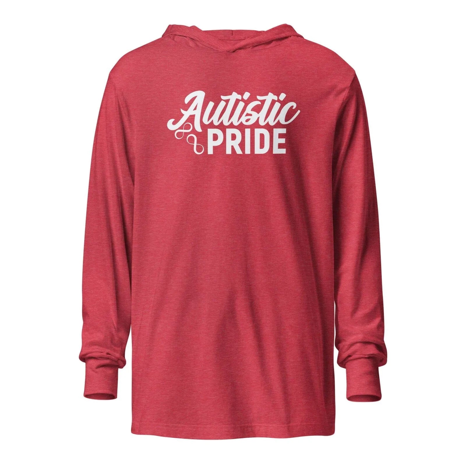 Autistic Pride Unisex Hooded long-sleeve tee Heather Red XS 