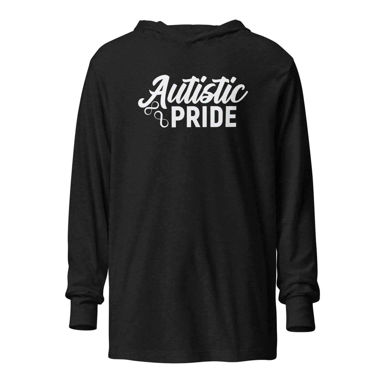 Autistic Pride Unisex Hooded long-sleeve tee Charcoal-Black Triblend XS 