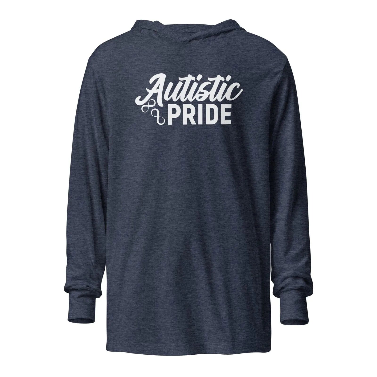 Autistic Pride Unisex Hooded long-sleeve tee Heather Navy XS 