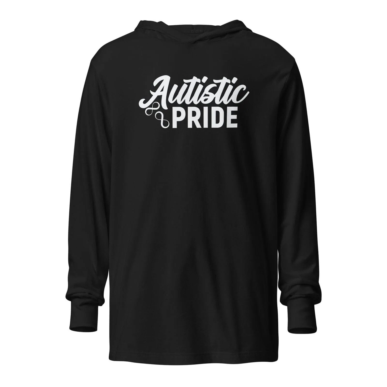 Autistic Pride Unisex Hooded long-sleeve tee Black XS 