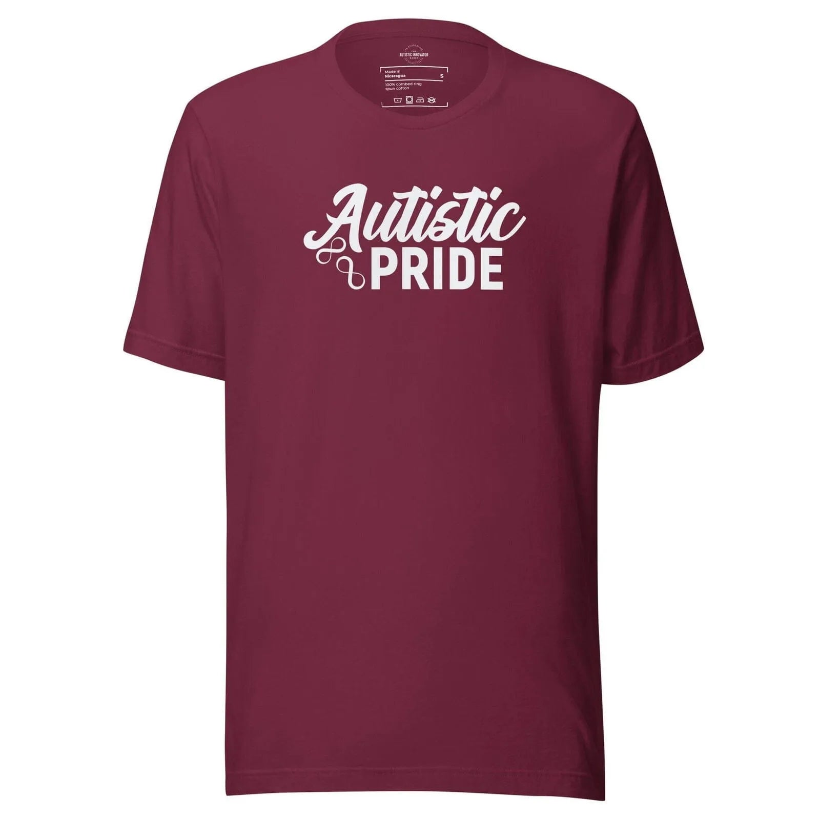 Autistic Pride Unisex t-shirt Maroon S 