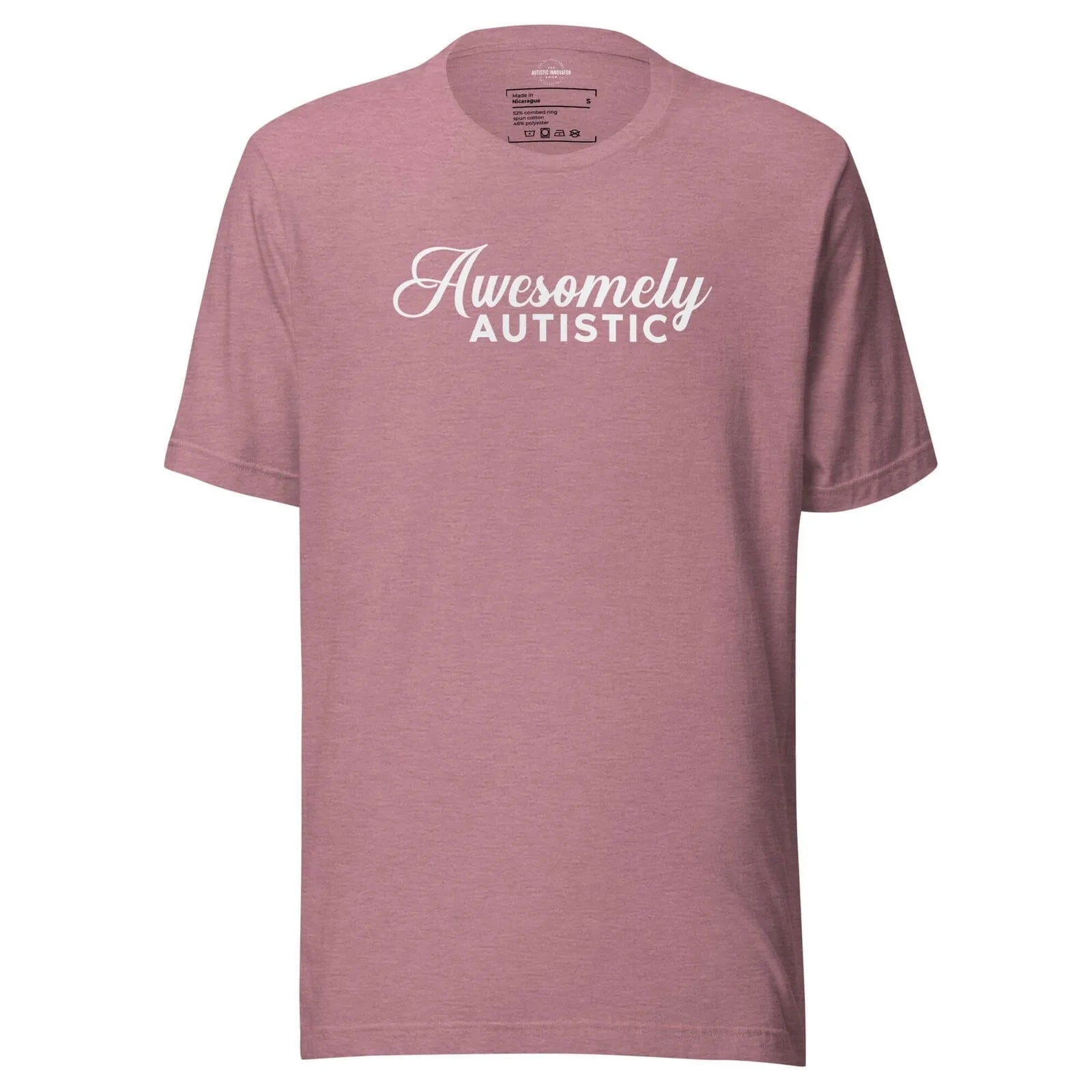Awesomely Autistic Unisex t-shirt Heather Orchid S 