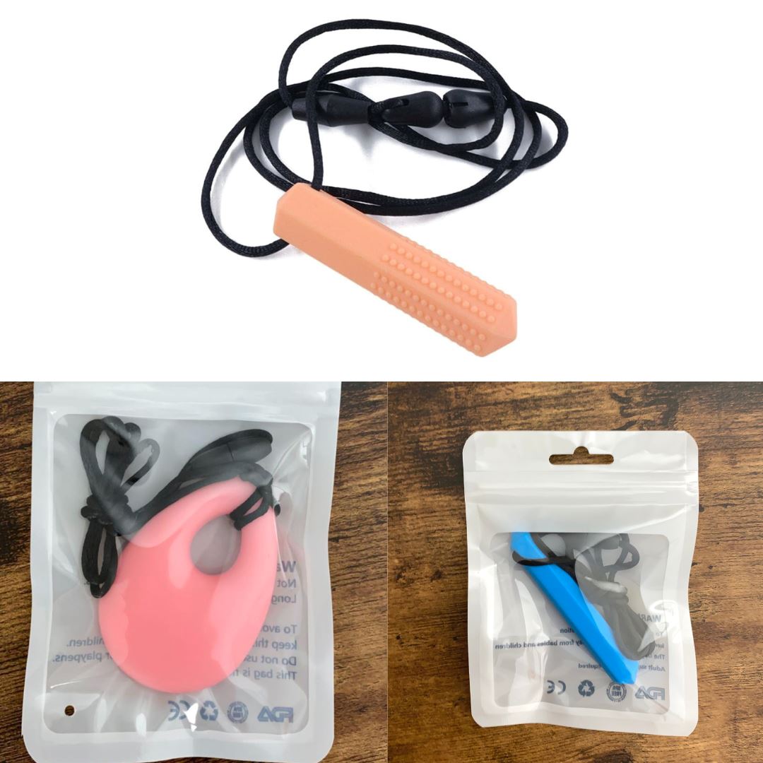 Chew Necklace Favorites Bundle (choose your colors) The Autistic Innovator Orange Pink Blue