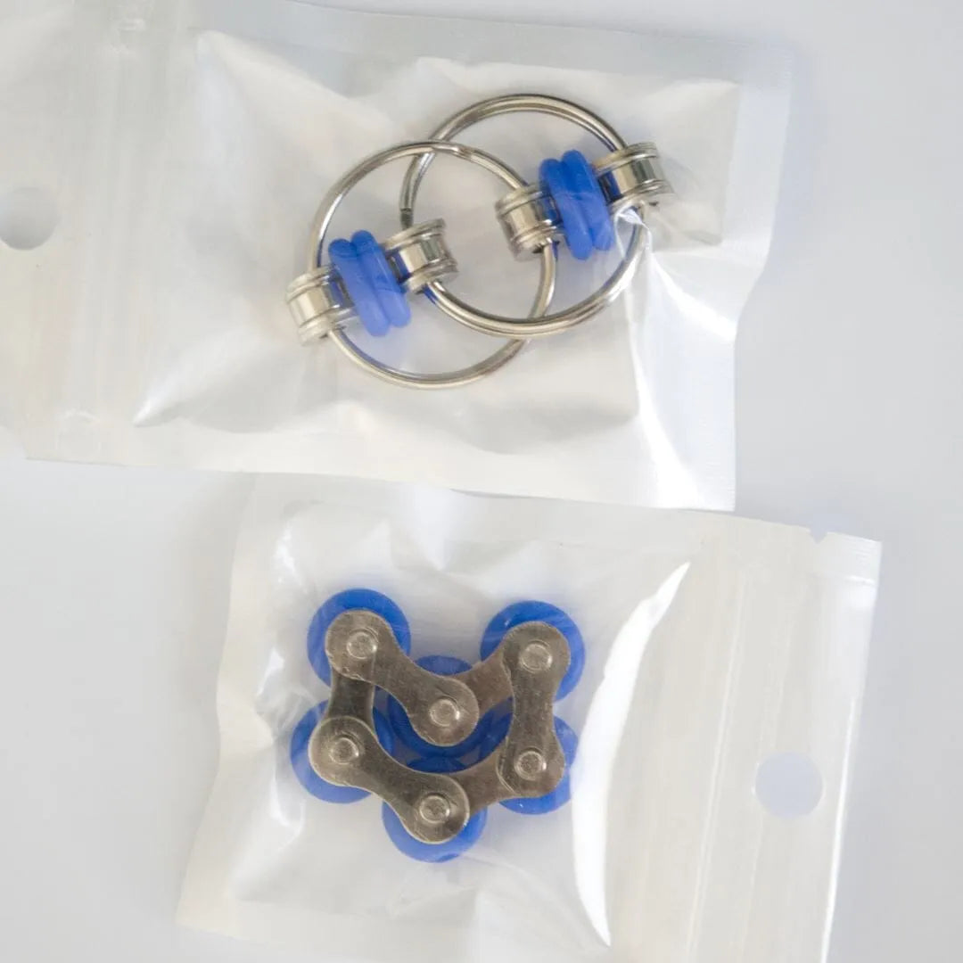 Bike Chain Fidget Toy Set Blue 