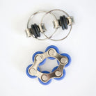 Bike Chain Fidget Toy Set Blue & Black 