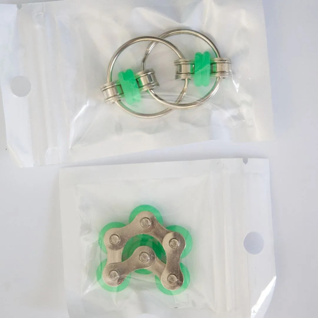 Bike Chain Fidget Toy Set Green 