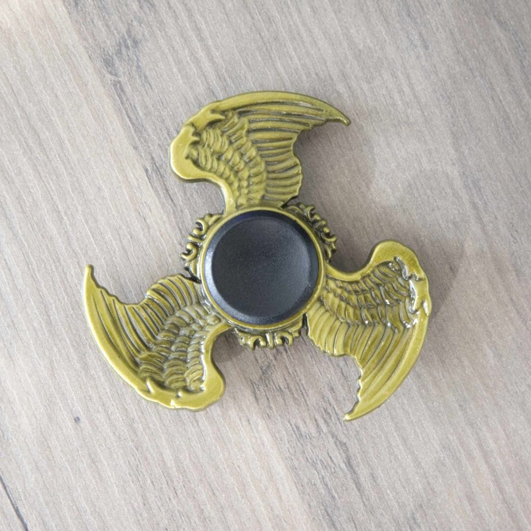 Brass Fidget Spinner Feather 