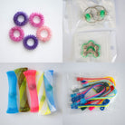 Bulk Fidget Toy Bundle (18 Fidgets) Pink & Purple Green 