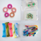 Bulk Fidget Toy Bundle (18 Fidgets) Pink Rose Green 
