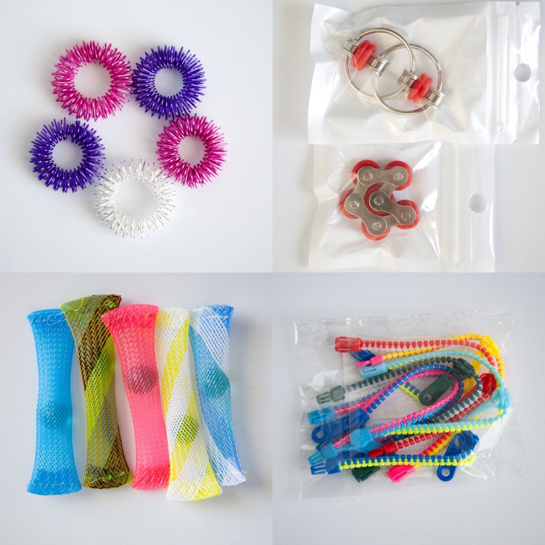 Bulk Fidget Toy Bundle (18 Fidgets) Pink Dreams Red 