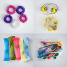 Bulk Fidget Toy Bundle (18 Fidgets) Pink Dreams Yellow 