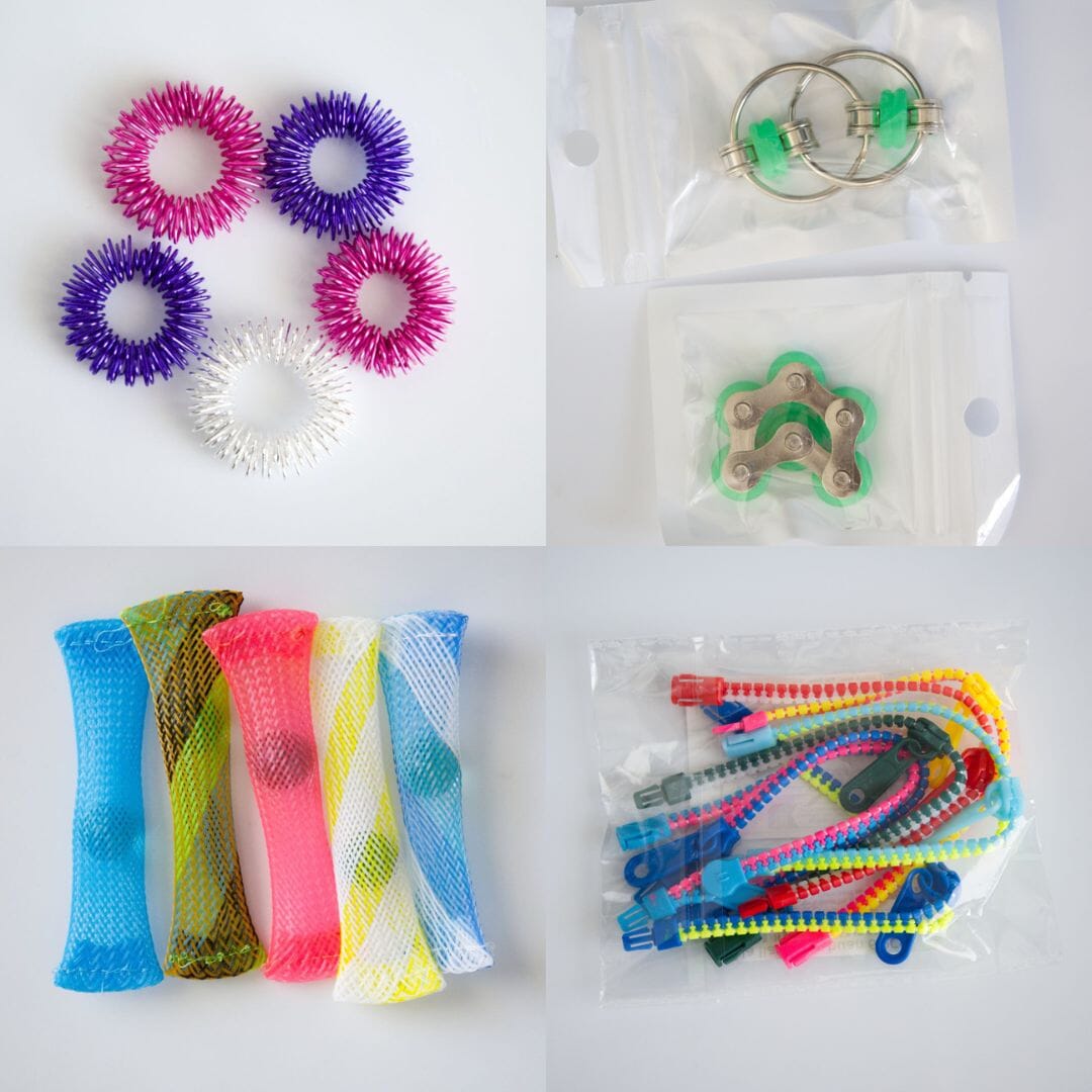 Bulk Fidget Toy Bundle (18 Fidgets) Pink Dreams Green 