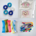 Bulk Fidget Toy Bundle (18 Fidgets) Blue Ocean Pink 