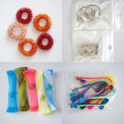 Bulk Fidget Toy Bundle (18 Fidgets) 70's Modern White 