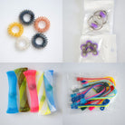 Bulk Fidget Toy Bundle (18 Fidgets) Golden Rainbow Purple 