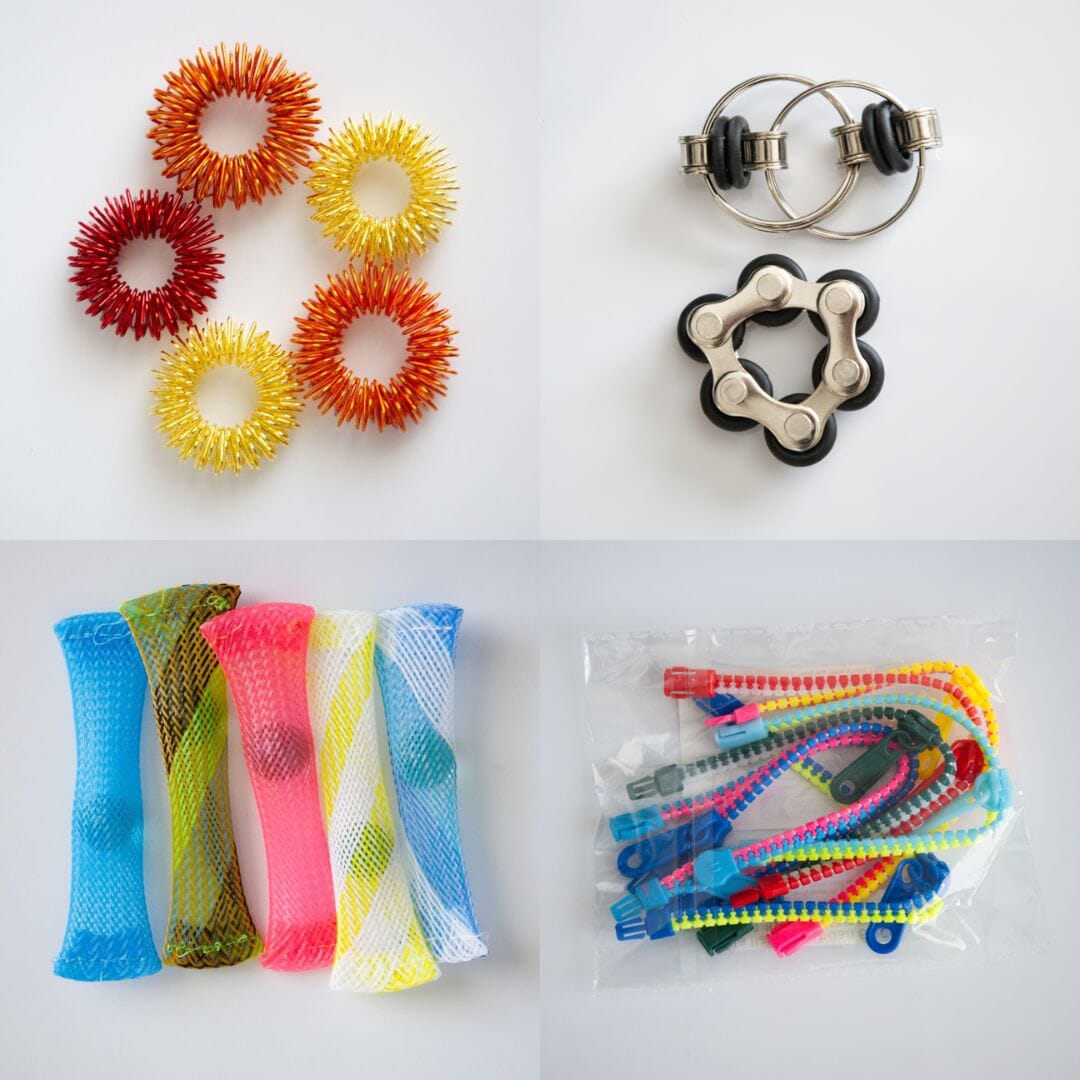 Bulk Fidget Toy Bundle (18 Fidgets) Autumn Black 